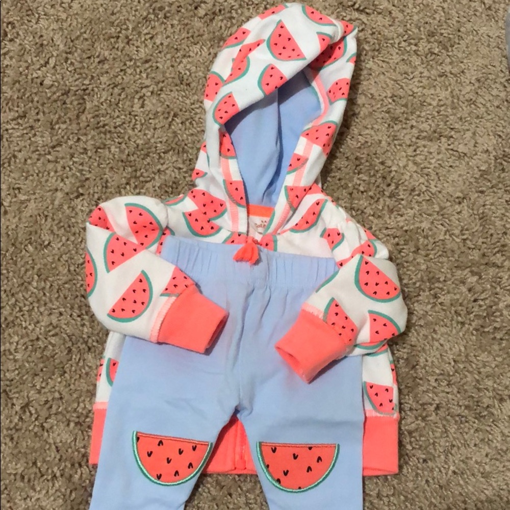 Cat & Jack watermelon newborn outfit